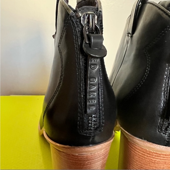 NWT Ted Baker London Kasidy Stacked Heel Leather Ankle Bootie - Picture 11 of 15